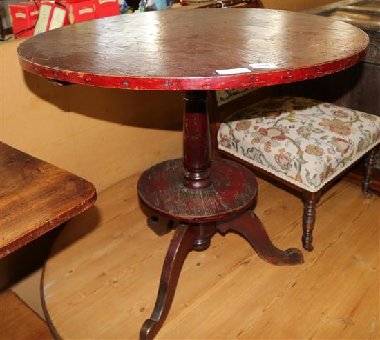 Painted circular wine tasting table(-)